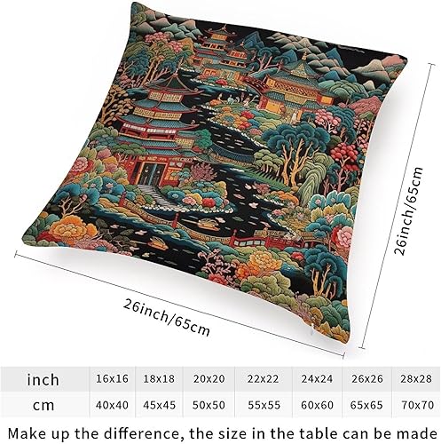 Vista 91 de ArogGeld Chinoiserie - Fundas de cojín asiáticas con diseño de flores blancas y verdes, funda de almohada Chinoiserie Floral con hojas verdes