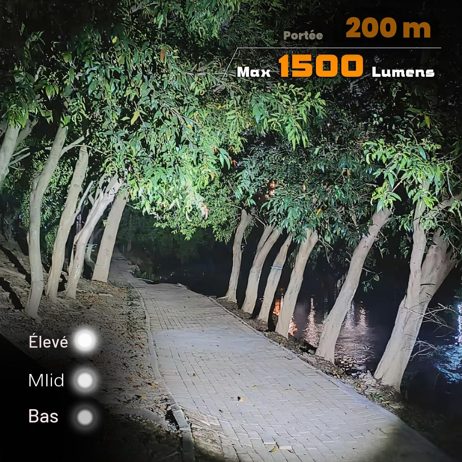 VTIGER T2A Lampe Torche EDC Compacte 1500 Lumens – LED Rechargeable AA, Super Lumineuse avec Interrupteur Arrière Tactique et Aimant pour Camping, Randonnée, Extérieur, Maison, Urgences