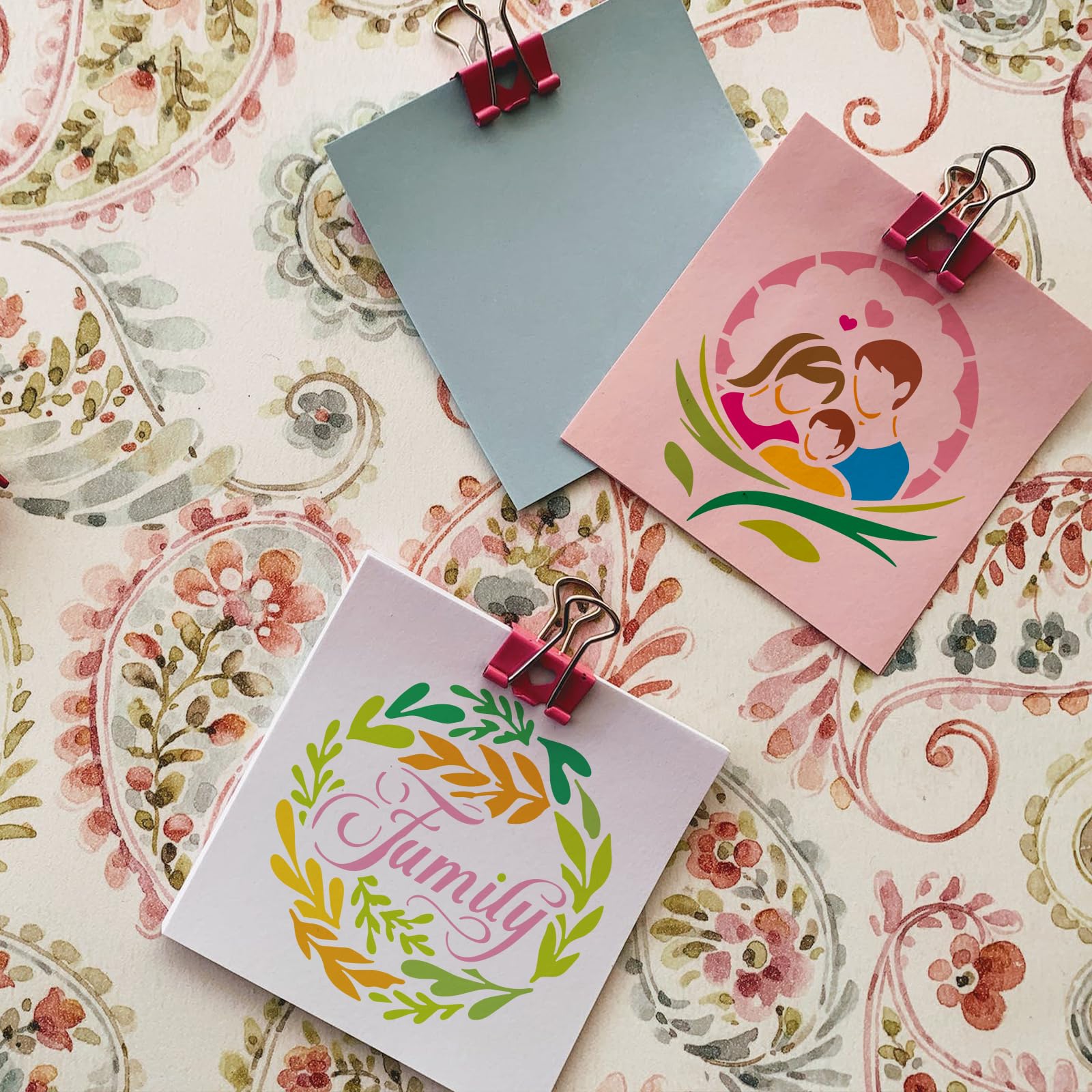 FINGERINSPIRE 9 Pcs Family People Silhouettes Painting - View #2