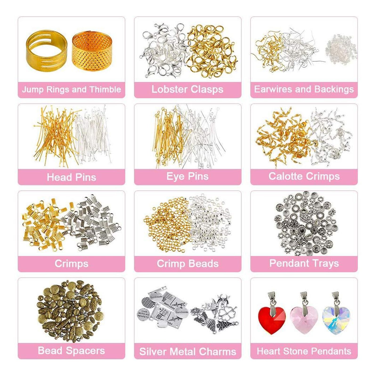 Vomeko Kit para hacer pulseras con cuentas, cuentas coloridas del A rco iris, kit para hacer pulseras con cuentas acrílicas, con herramientas para hacer joyas para pulseras