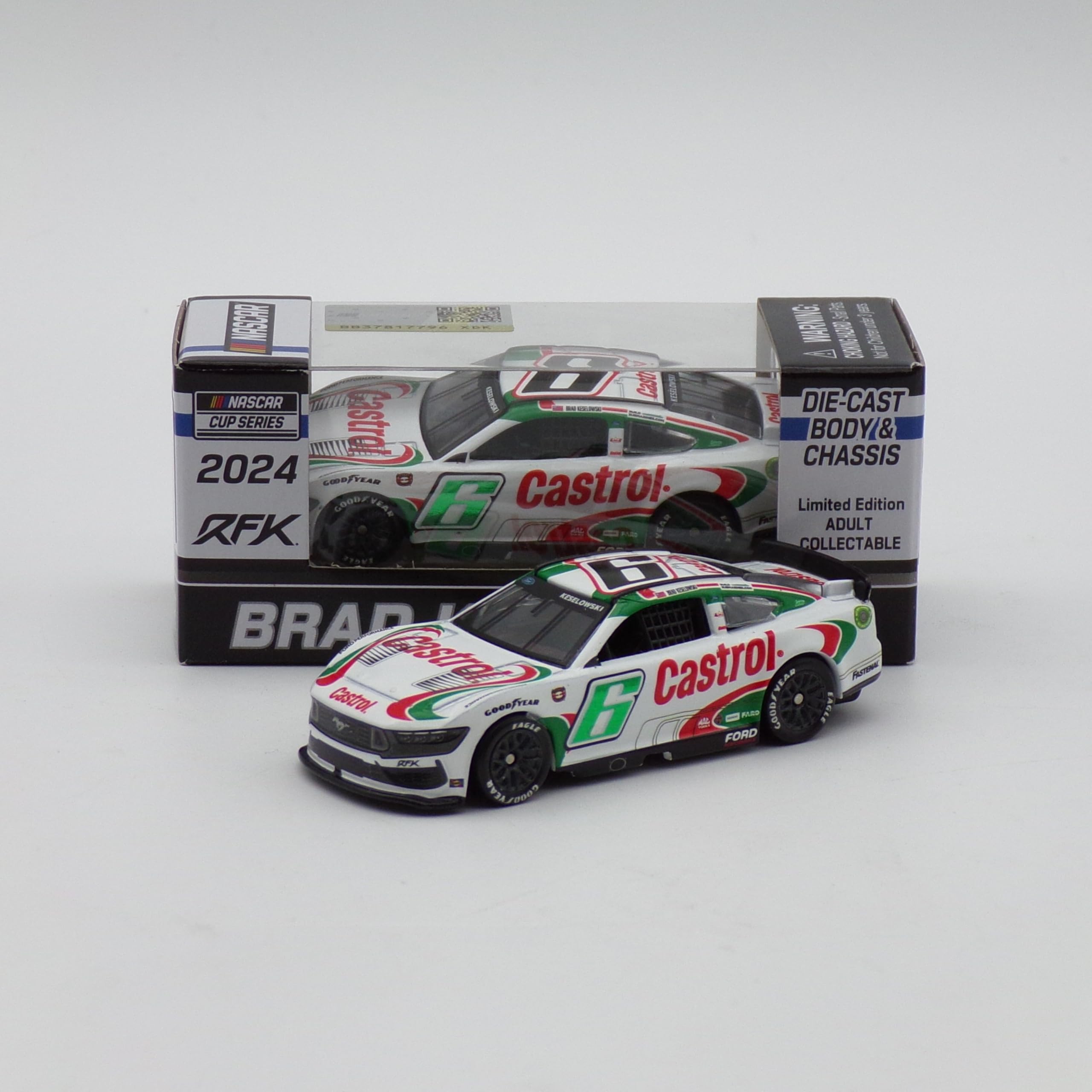 Brad Keselowski 2024 Castrol Throwback 1:64 Nascar Diecast Chassis - FOIL Number DIECAST
