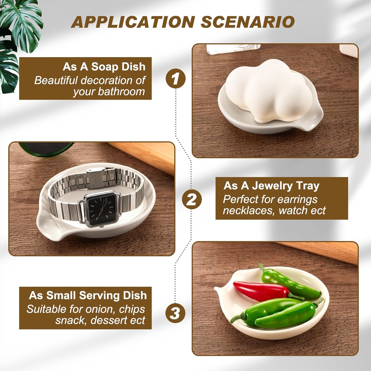 Bokon 12 Pack Ceramic Spoon Rest with Metal Holders Spoon Holder for Stove Top Utensil Rest Household Dipping Sauce Dishes for Kitchen Ladle Tong Fork Housewarming Gifts (White)