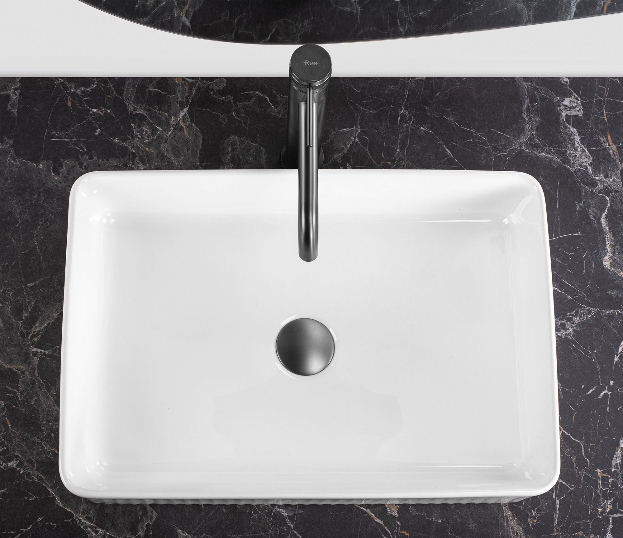 Lavabo Sobre Encimera Rea Fiorella Blanco