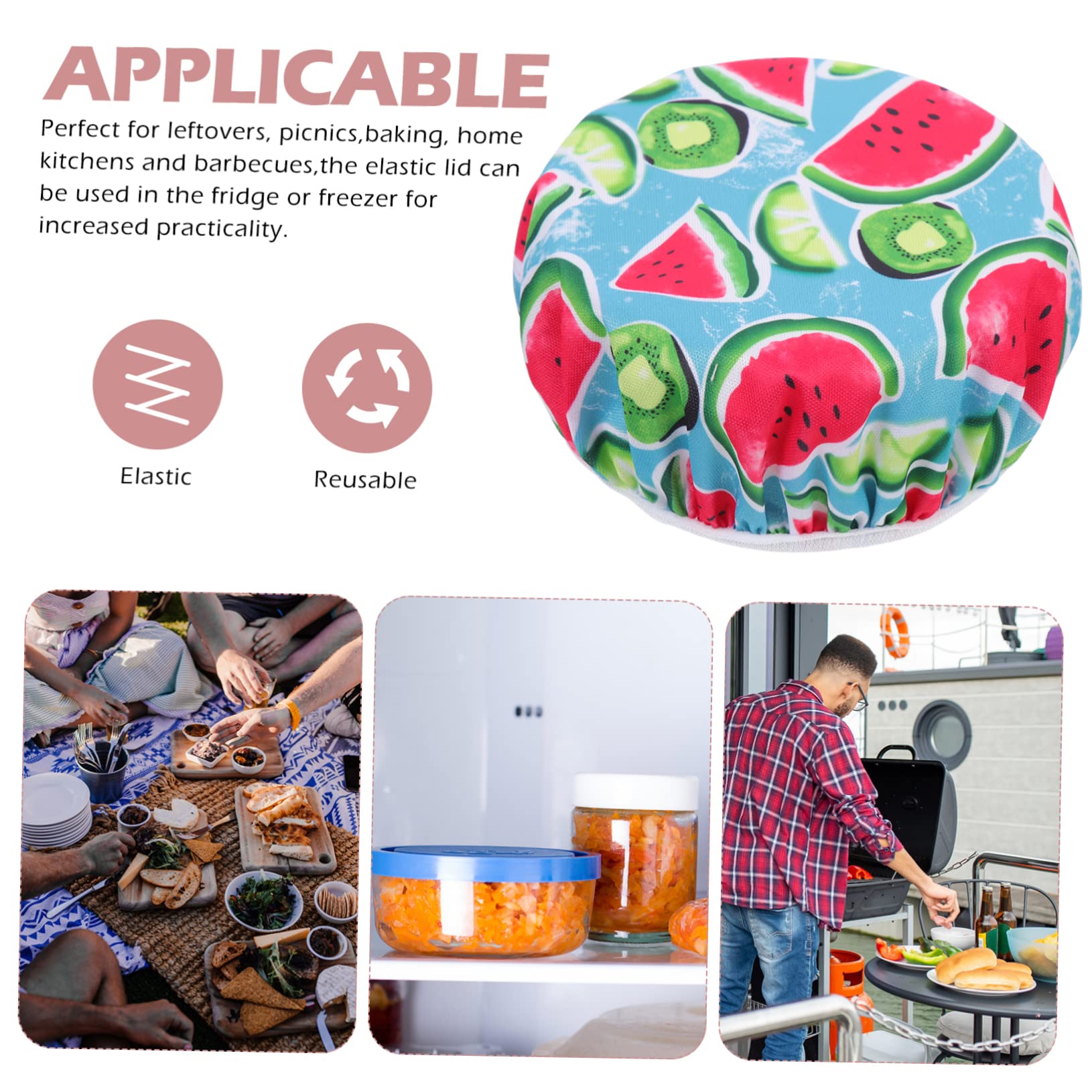 Garneck 4 Set Copertura Della Ciotola in Tpu Reti Alimentari Ciotola Da Cucina Cuffie Per Alimenti Riutilizzabili Copertura Per Alimenti Riutilizzabile Copripiatti 3 Pezzi * 4