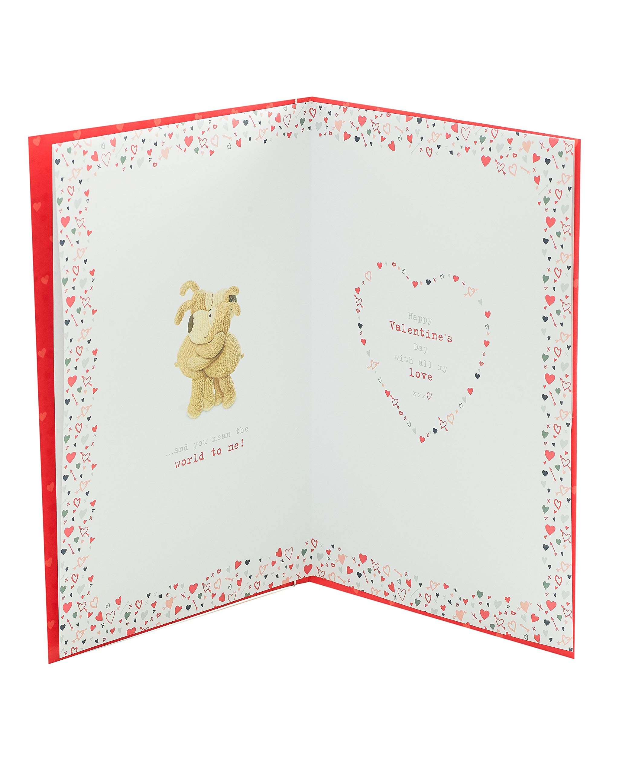Boofle Biglietto di San Valentino con busta, design carino