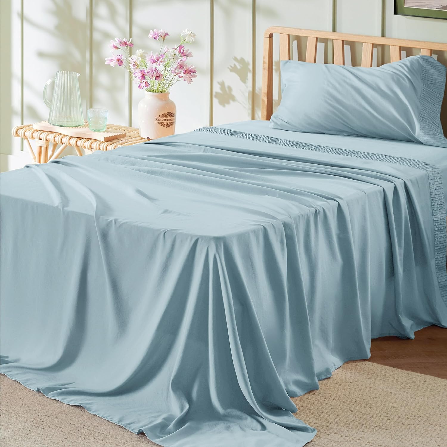 Bedsure Twin Sheets Set Soft 1800 Twin Bed Sheets for