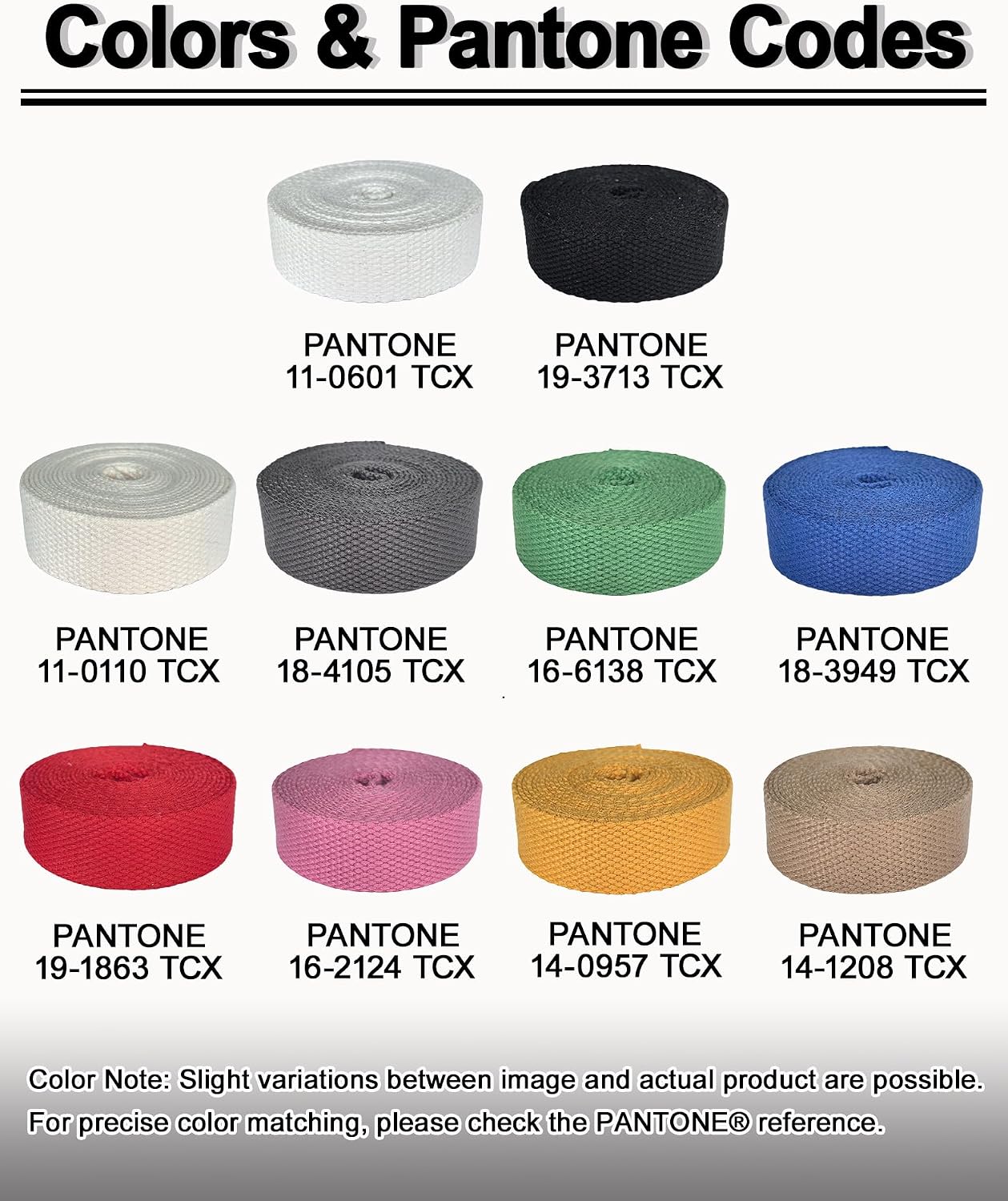 Cotton Webbing 1 Inch, 10 Rolls Polyester-Cotton Webbing Straps for Bags Handle, 3 Yards per Roll, Soft Heavy Duty for Tote Bag, Purse Strap, DIY Crafts (10 Colors)