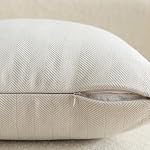 Mandioo Pack of 2 Chenille Throw Pillow Covers Elegant Design Soft and Luxurious Decorative Cushion Covers Pillowcase Couch Sofa Bedroom Living Room Decor 12x20 Inch 50x30cm Beige