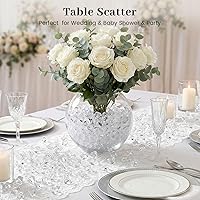 Vista 4 de DomeStar 1000 piezas de hielo falso, diamantes falsos acrílicos, relleno de florero, gemas de plástico, rocas transparentes para manualidades