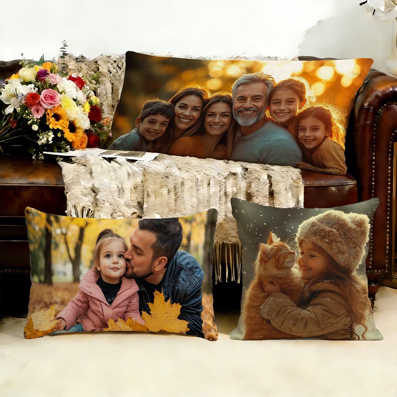 Cojin Personalizado Foto a Doble Cara 60x180cm - Cojines Exterior,Funda de Almohada Impermeable - Regalo Original para San Valentín y Aniversario Parejas para Cama Sofa Terraza Salon Jardin J1-83