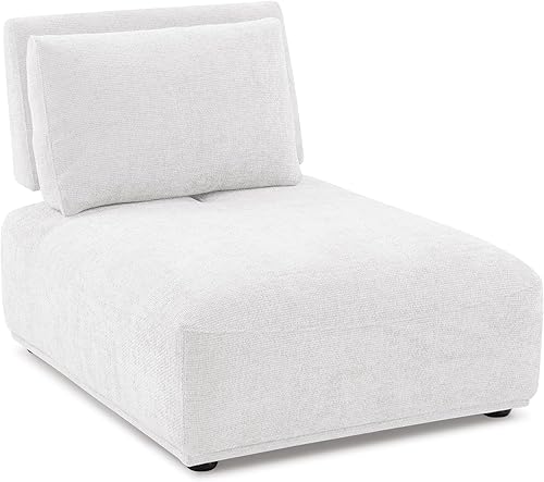 Miniatura 12 de Furniture of America Tatiana - Moderno sofá modular de felpilla de 3 plazas con respaldo ajustable para sala de estar, oficina, combinación libre,