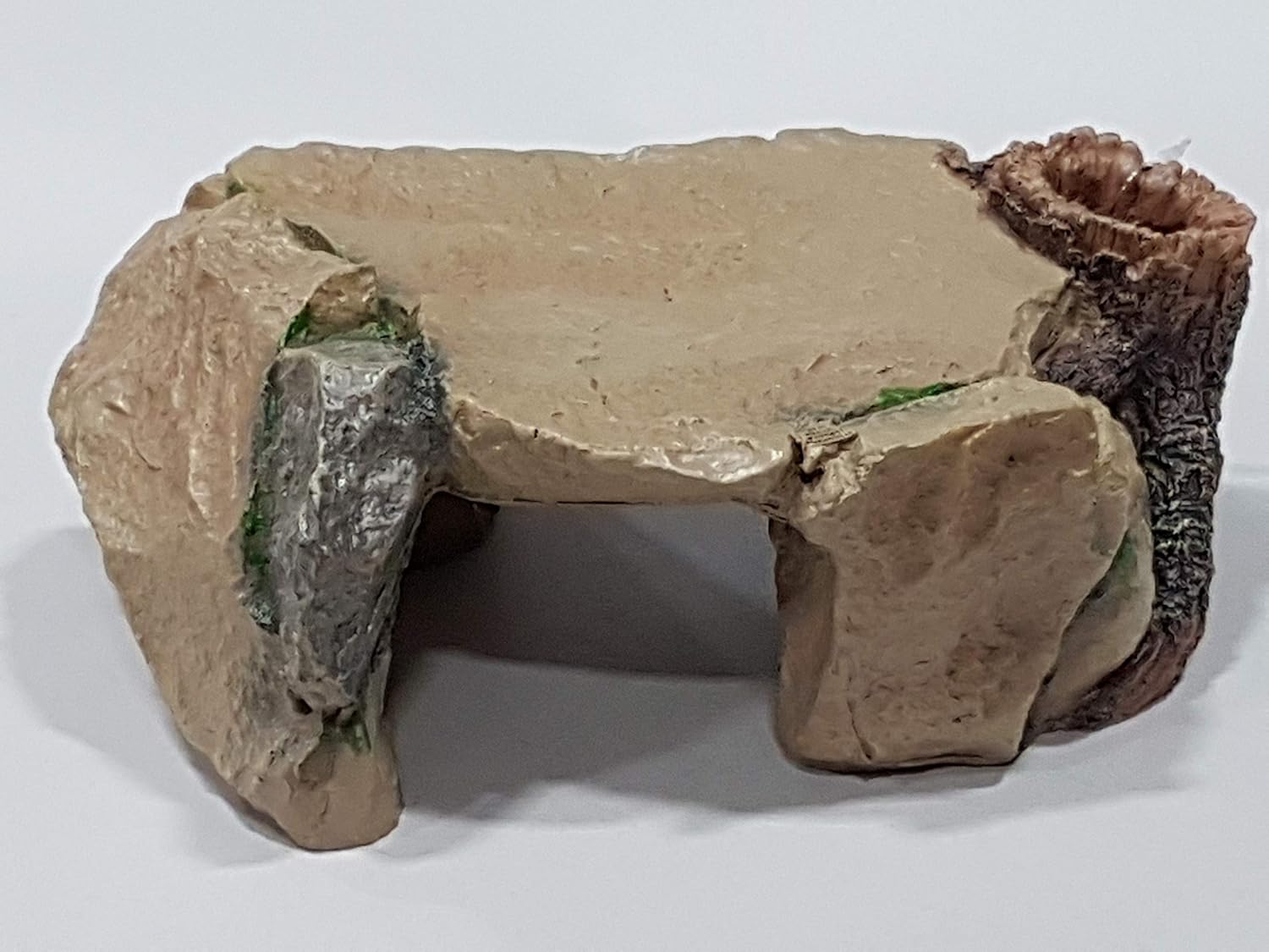 Aquariumh2o Rock Stump Hiding Rock Cave, Artificial Rock Ledge Perfect for Fish Tank, Reptile Hide, Turtle Ledge