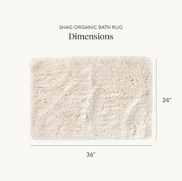 Coyuchi Shag Organic Bath Rug, Plush Shag Bath Mat