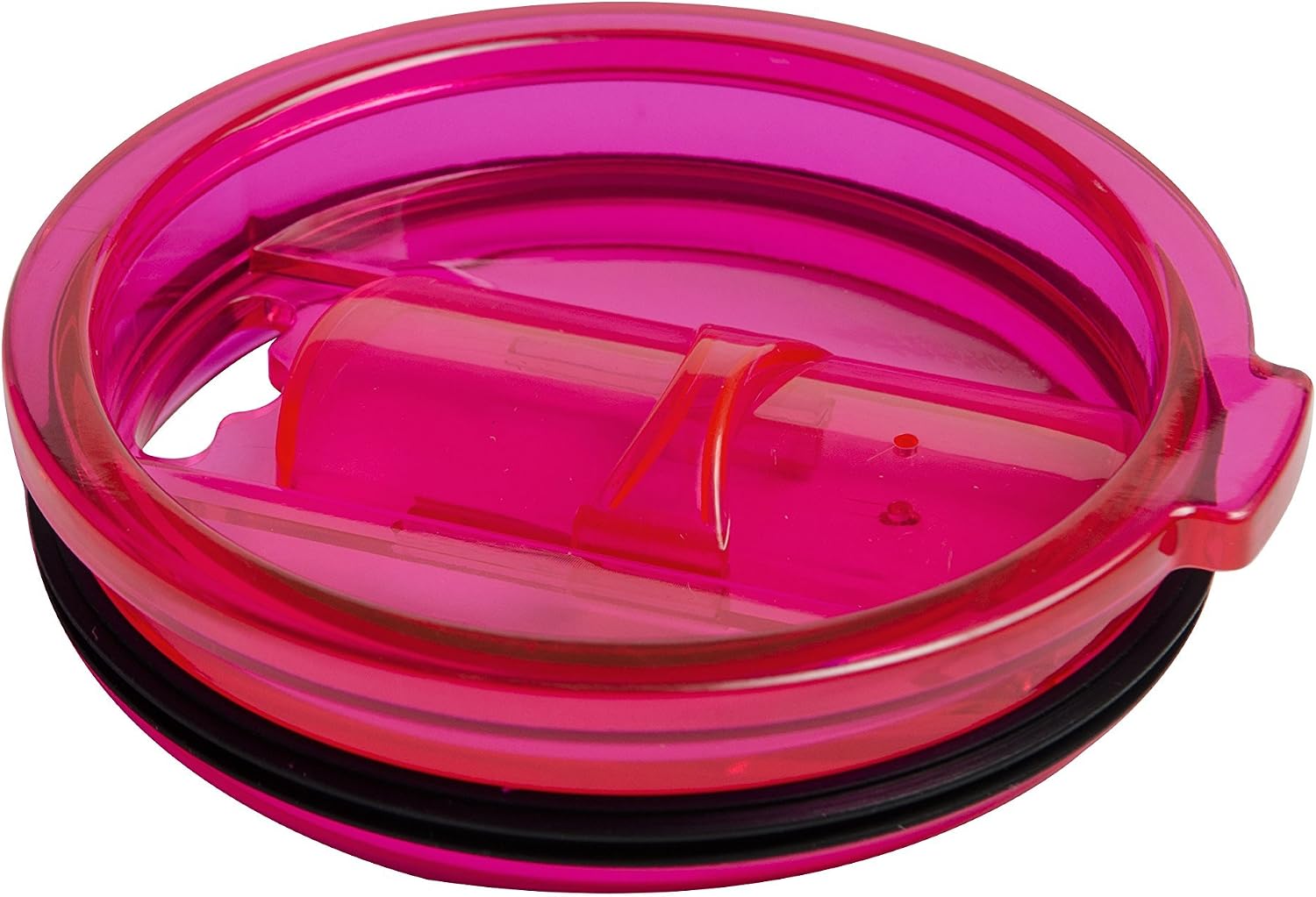 PINK - 30 oz. Splash & Spill Resistant Sliding Closure Straw Friendly Replacement Lid - Compatible with Yeti Rambler, RTIC Tumbler, Ozark Trail and others