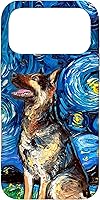 Vista 22 de German Shepherd Starry Night Dog Art by Aja Trier Case for iPhone 17