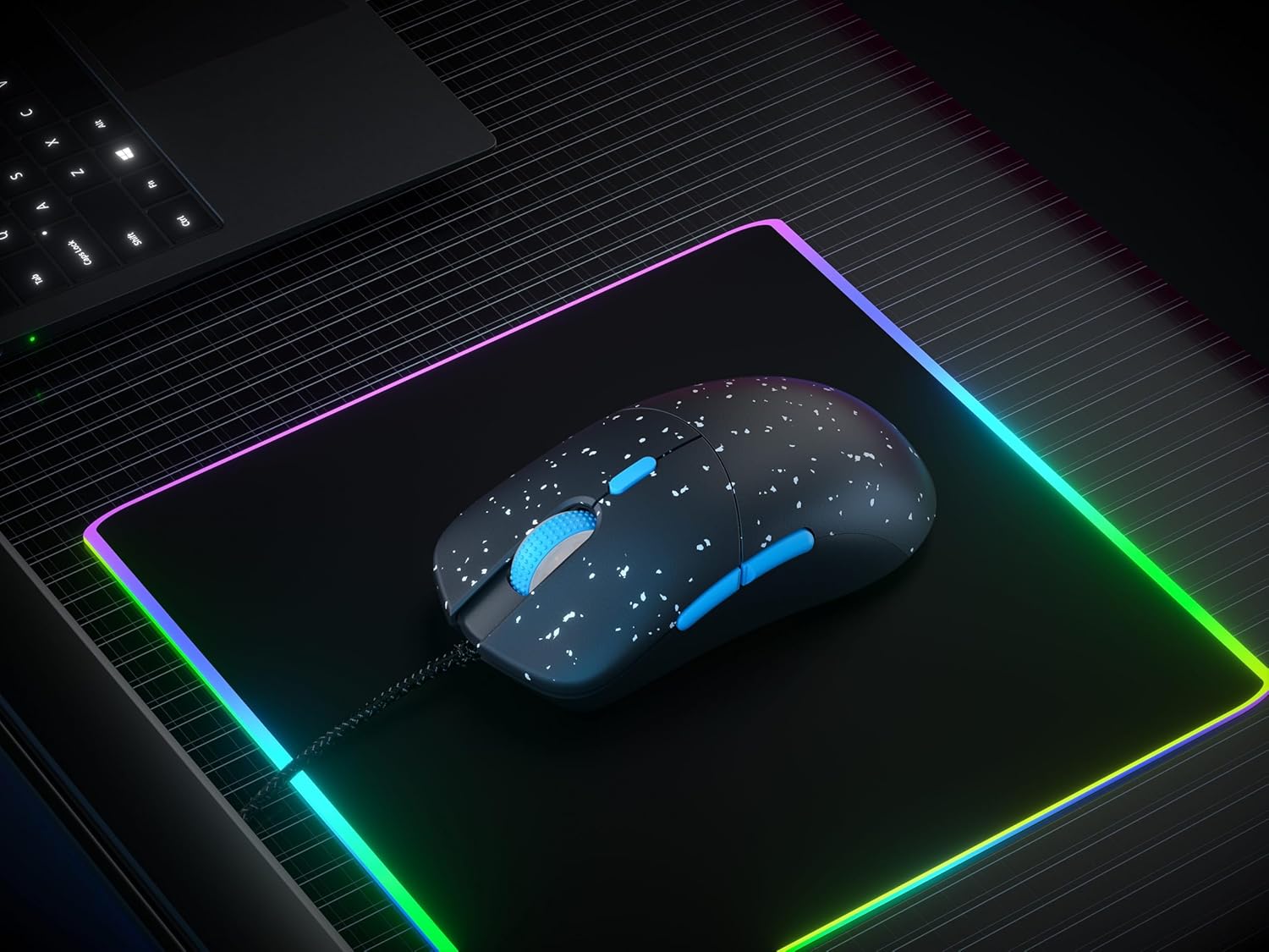 HK GAMING Mira XM1 Ultra Lightweight Gaming Mouse | 58 Grams | max 16000 cpi | 1kHz USB Wired | 6 Buttons | Anti Slip Grips (Phantom)
