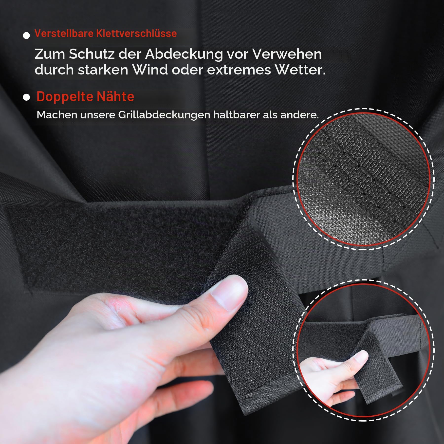 Sonharlar Grillabdeckung Wetterfest 76 cm - 7105 Grillabdeckungen für Weber Spirit 210 Grill, PU abdeckhaube für Weber Spirit E-210 mit klappbarer Seitenablage (76 L x 66 B x 109 H cm)