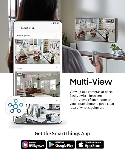 Miniatura 6 de Samsung SmartThings - Cámara de seguridad para interiores (GP-U999COVLBDA), video HD 1080P con HDR, visión nocturna, detección de movimiento