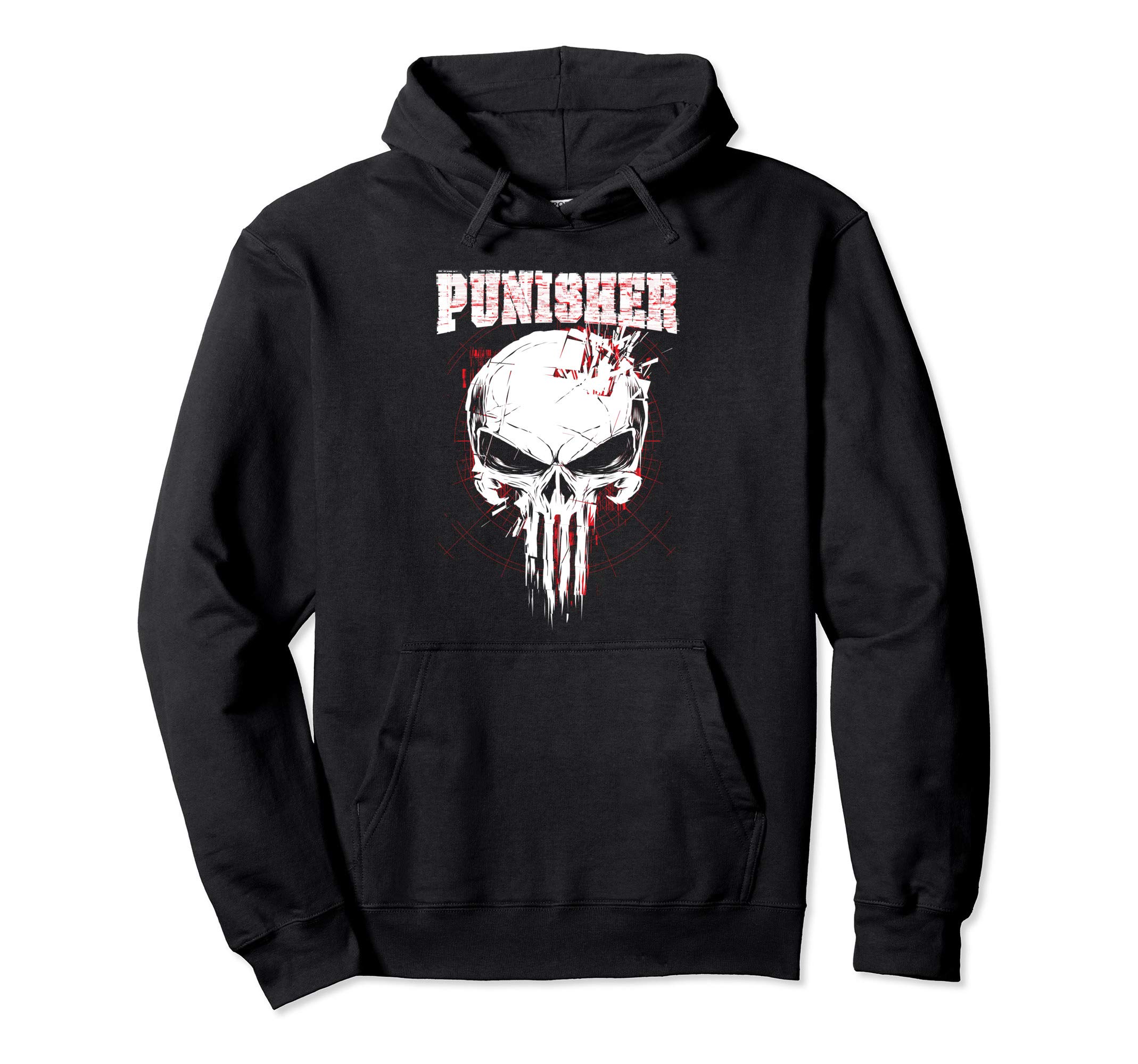 MarvelThe Punisher Broken Skull Symbol Hoodie