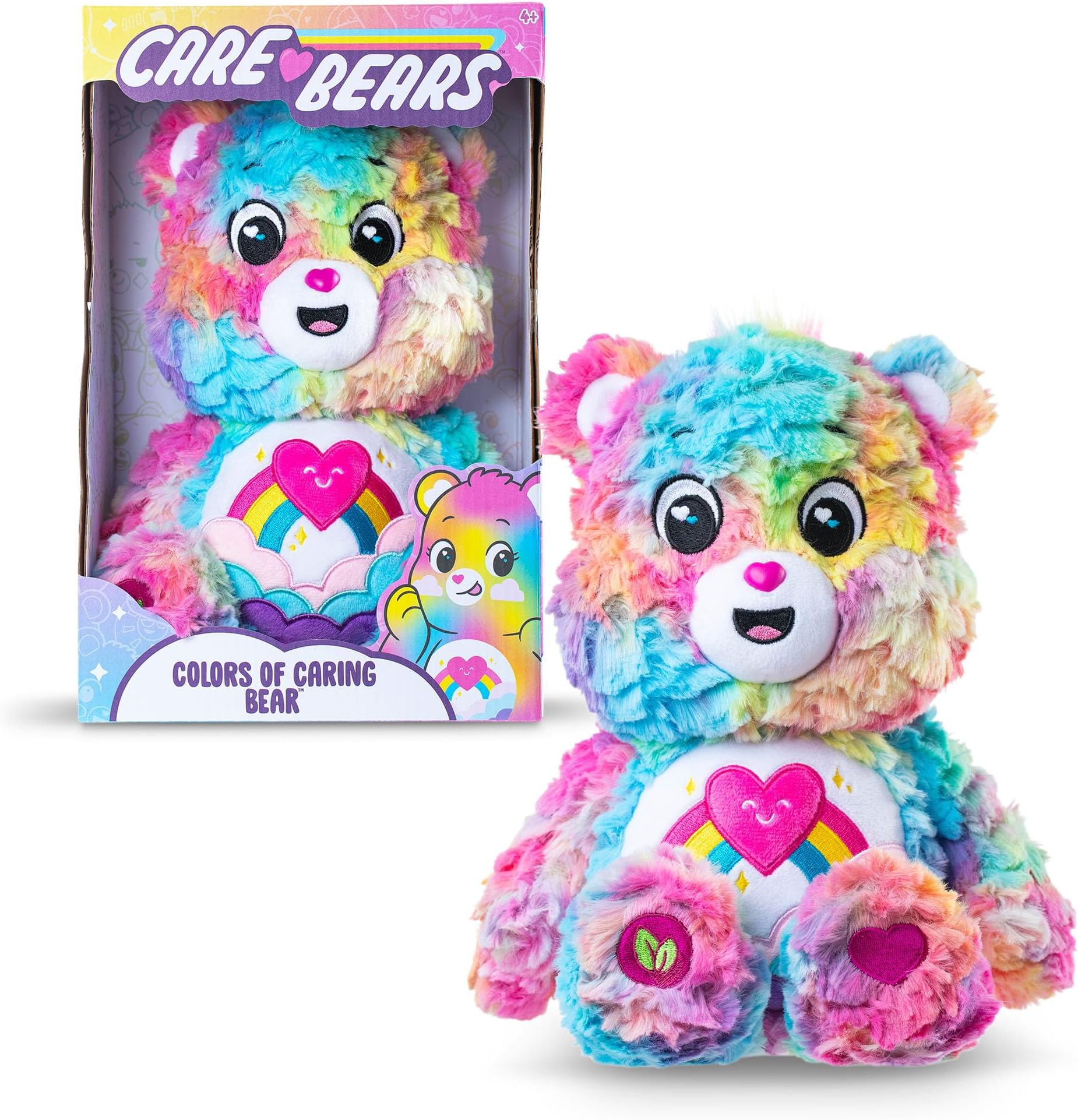 Care Bears 35cm Plush – Caring Colours Bear from the Cozy Collection – Soft Huggable Toy with Embroidered Details – Gift for Kids Ages 4+