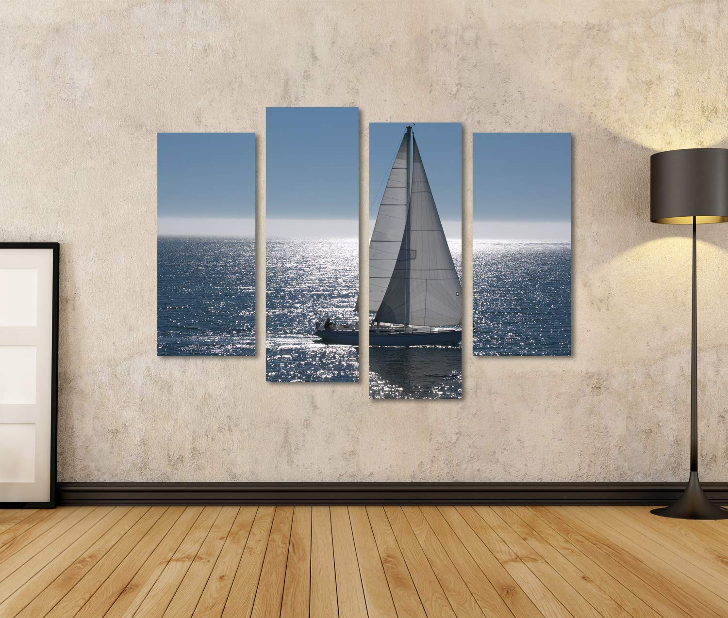 islandburner Quadro su tela Barca a vela su un mare calmo Quadri Stampe Immagini Murale Decorazione da parete