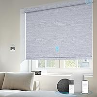 Vista 34 de Persianas motorizadas de filtrado de luz compatibles con Alexa Google, persianas inteligentes automáticas, control remoto, 70% opacas, color blanco