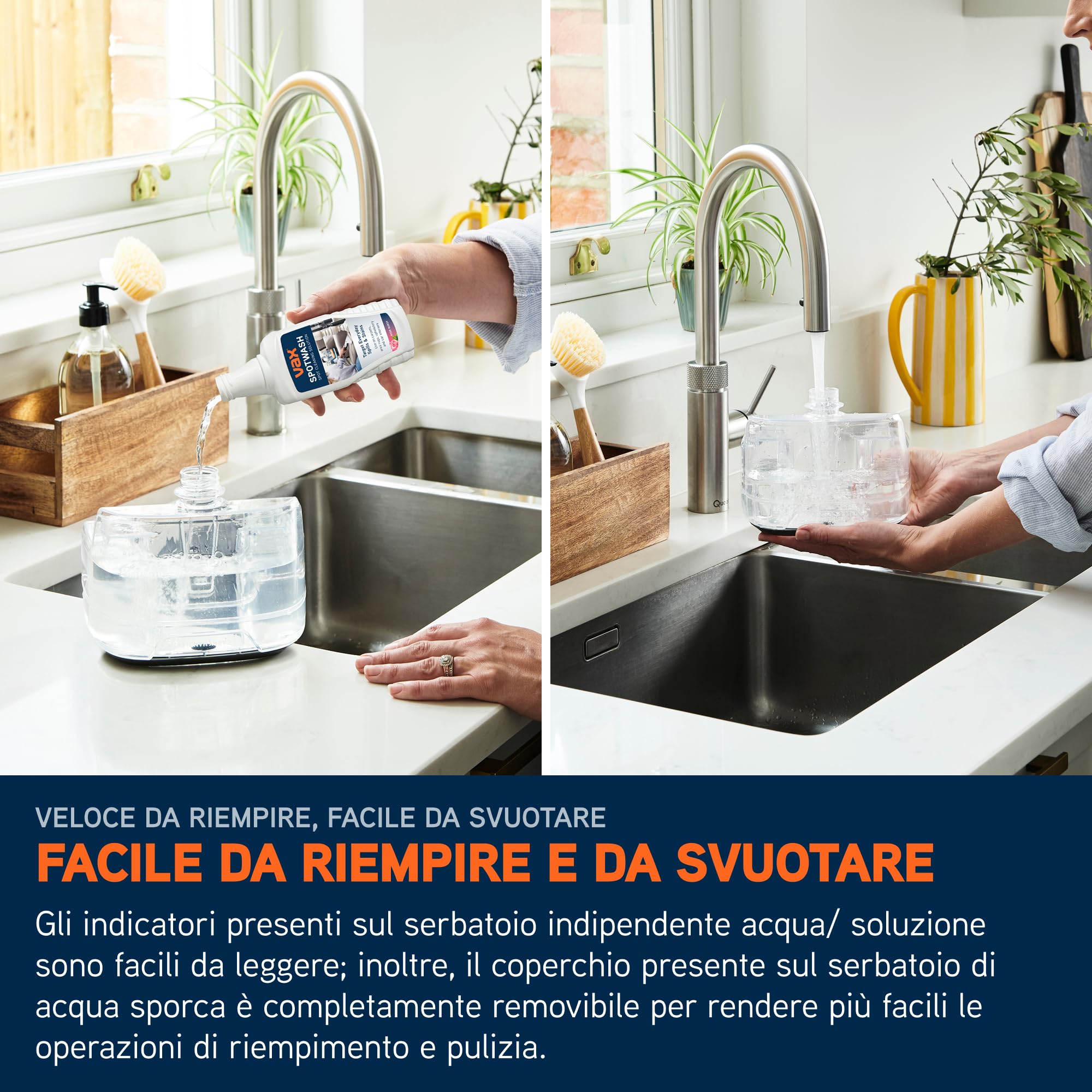 Vax Spotwash Home Duo Smacchiatore, Detergente per Tappeti e Rivestimenti, e Smacchiatore per la Casa, Lavatrice per Divani, Scale, Auto, Materassi, Design Compatto, Serbatoio Medio