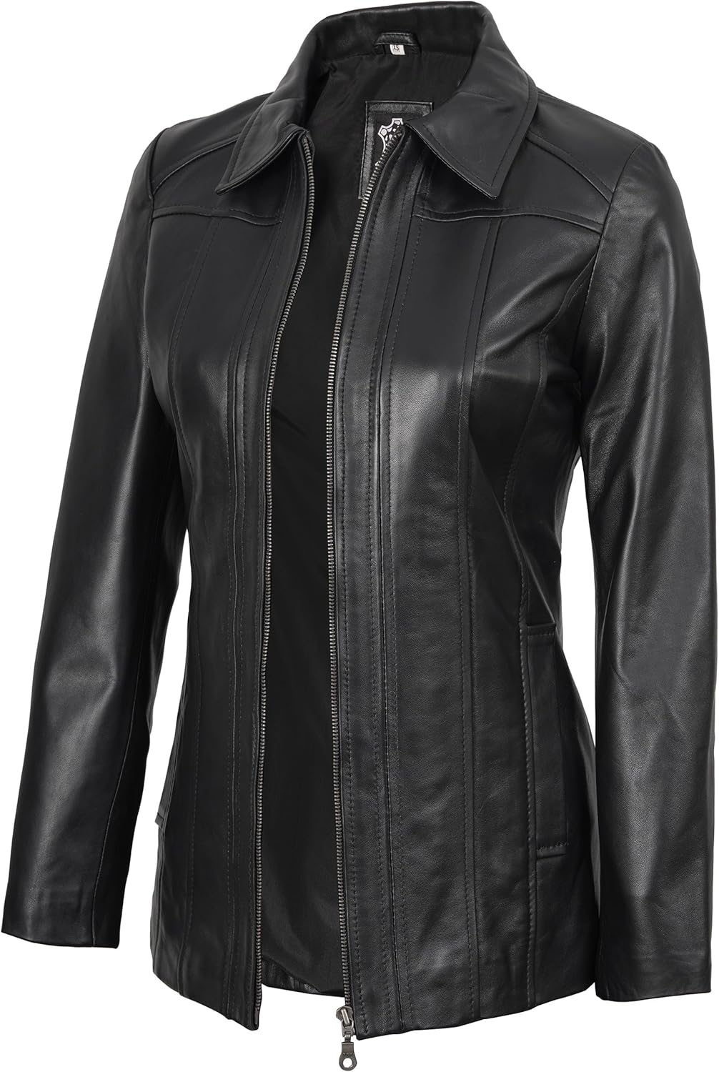 Decrum Leather Jacket Women - Casual Coat Style Real Lambskin Leather Jackets for Women