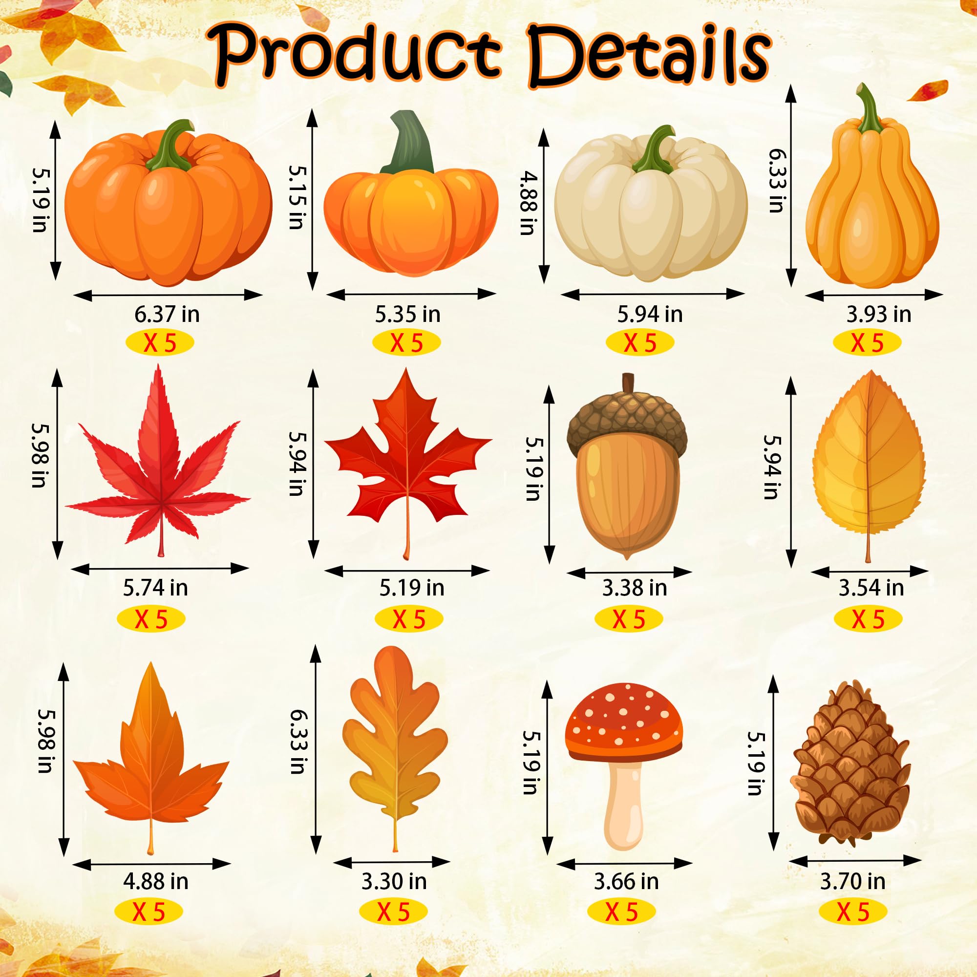 ORFOFE 50 Ahornblatt-Ausschnitte - Herbstdeko Für Pinnwände & Thanksgiving Party