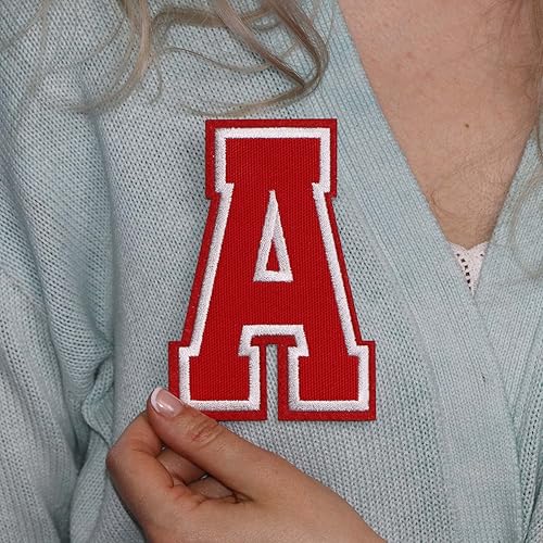 Miniatura 391 de Parches de letras termo-adhesivas de alta calidad – Lindas letras para ropa – Parche universitario para ropa – Letras bordadas de 4 1/2 parches