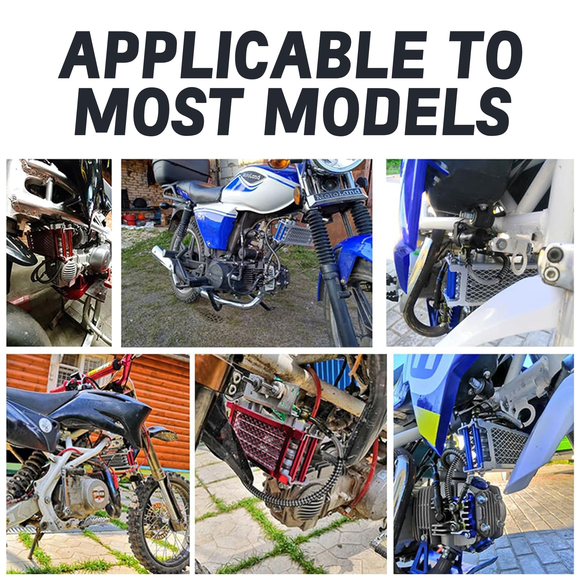 Motorrad Motorölkühler Universal Ölkühler Kit Ersatz für 70ccm 110ccm 125ccm 140ccm 150ccm Dirt Bike Pit Bike Motocross – Rot