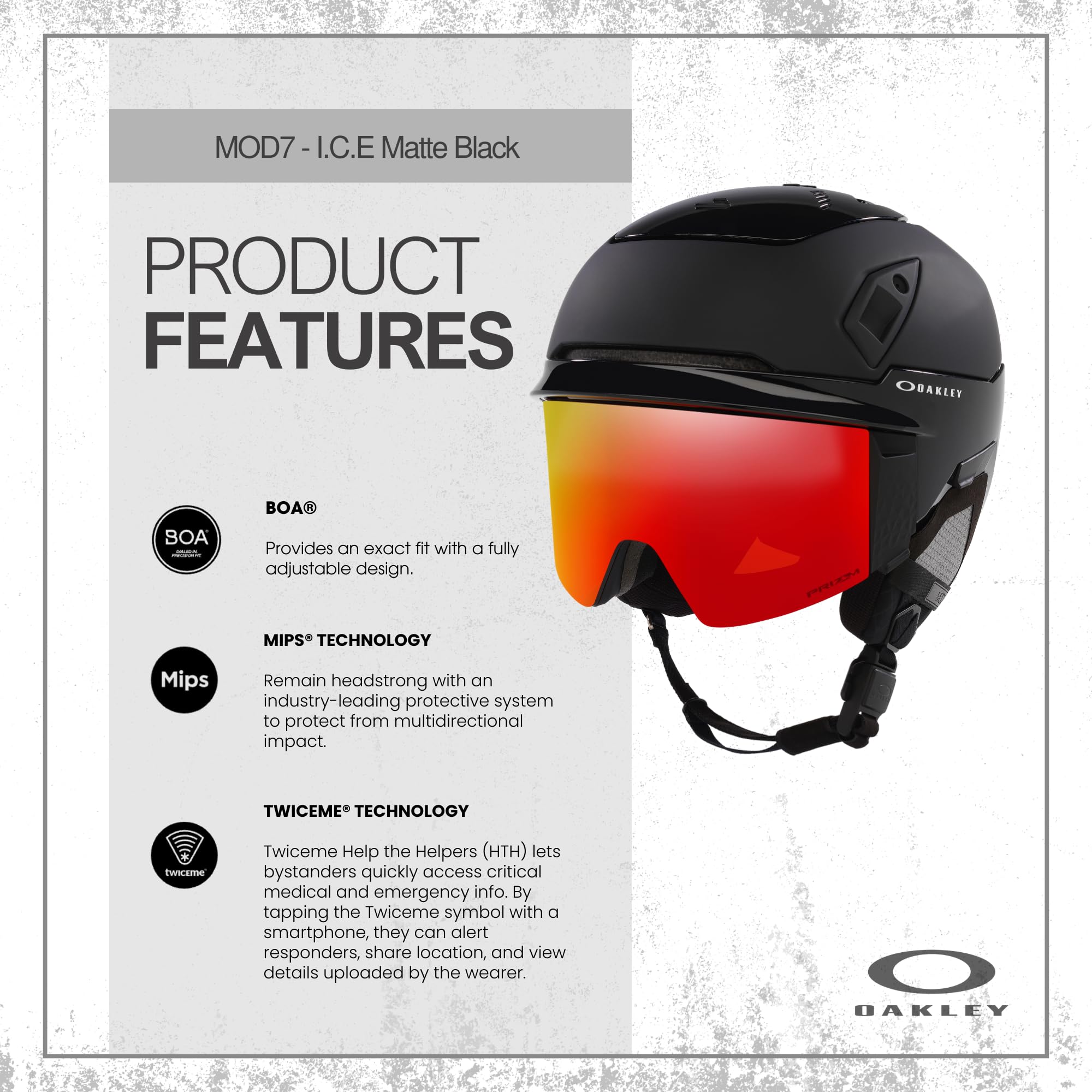 OAKLEY MOD マットブラックヘルメット オークリー　mサイズ OAKLEY（オークリー） ヘルメット スノーボード スキー OAKLEY MOD BC