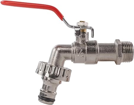 Garden tap 3/4" bsp Garden Outdoor Lever tap with Universal Click-Lock Outlet Fitting,Ideal for Water Butts,rain Barrels and Storage Tanks