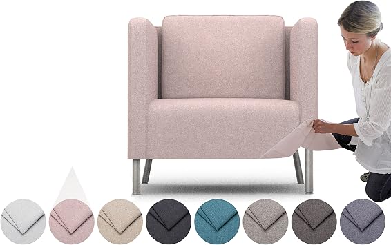 comfortly Cover for Ekero Armchair, Replacement Slipcover, Heavy Duty 2 pcs Cover, Pets and Stain Proof Durable Nano-Tech Fabric, Easy to Clean & Replace Cashmere Blends - Flamingo