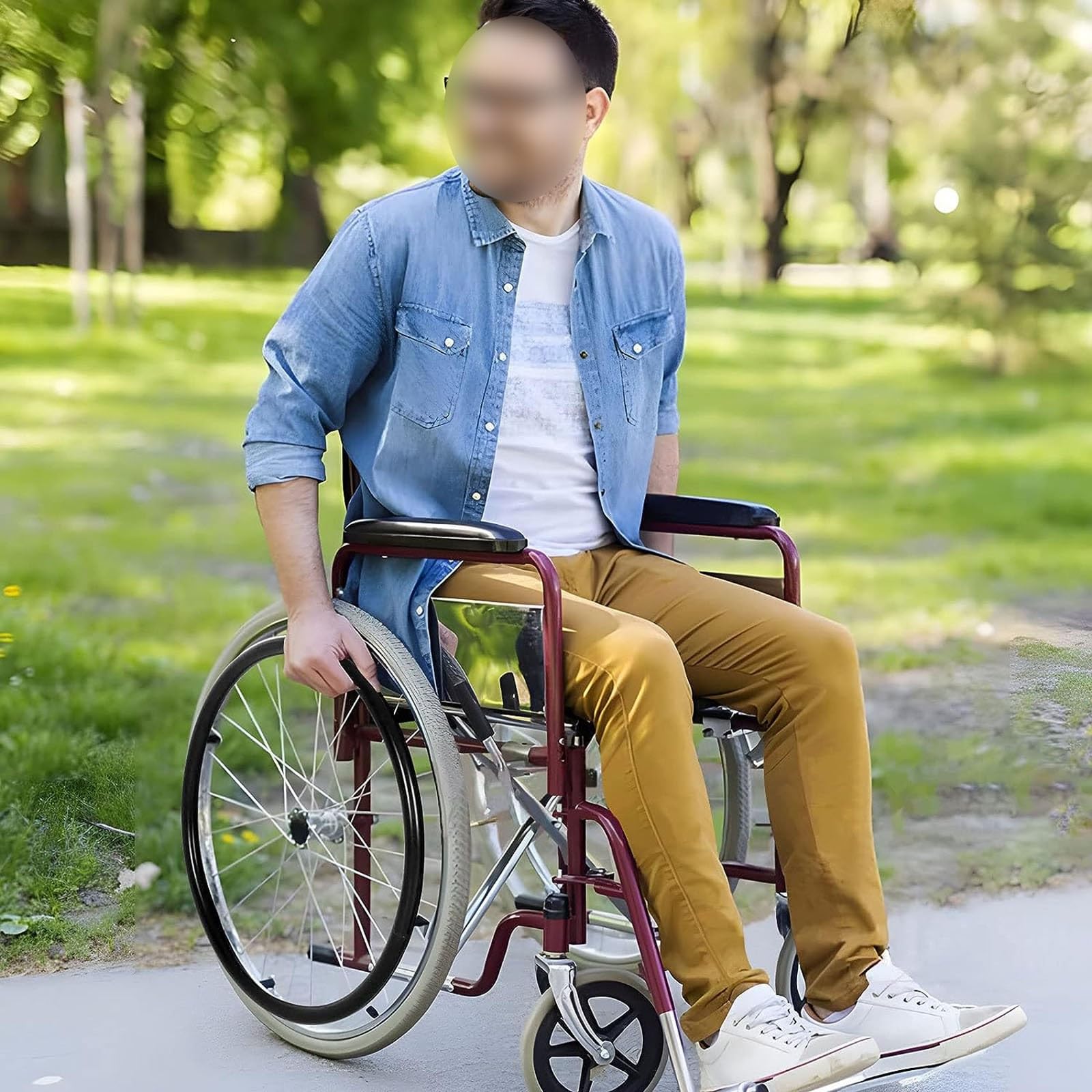 1 par de fundas para aros de silla de ruedas, cubiertas antideslizantes de silicona para aros de empuje de silla de ruedas de 22/24 pulgadas, para cubierta de rueda trasera de silla de ruedas ( Color