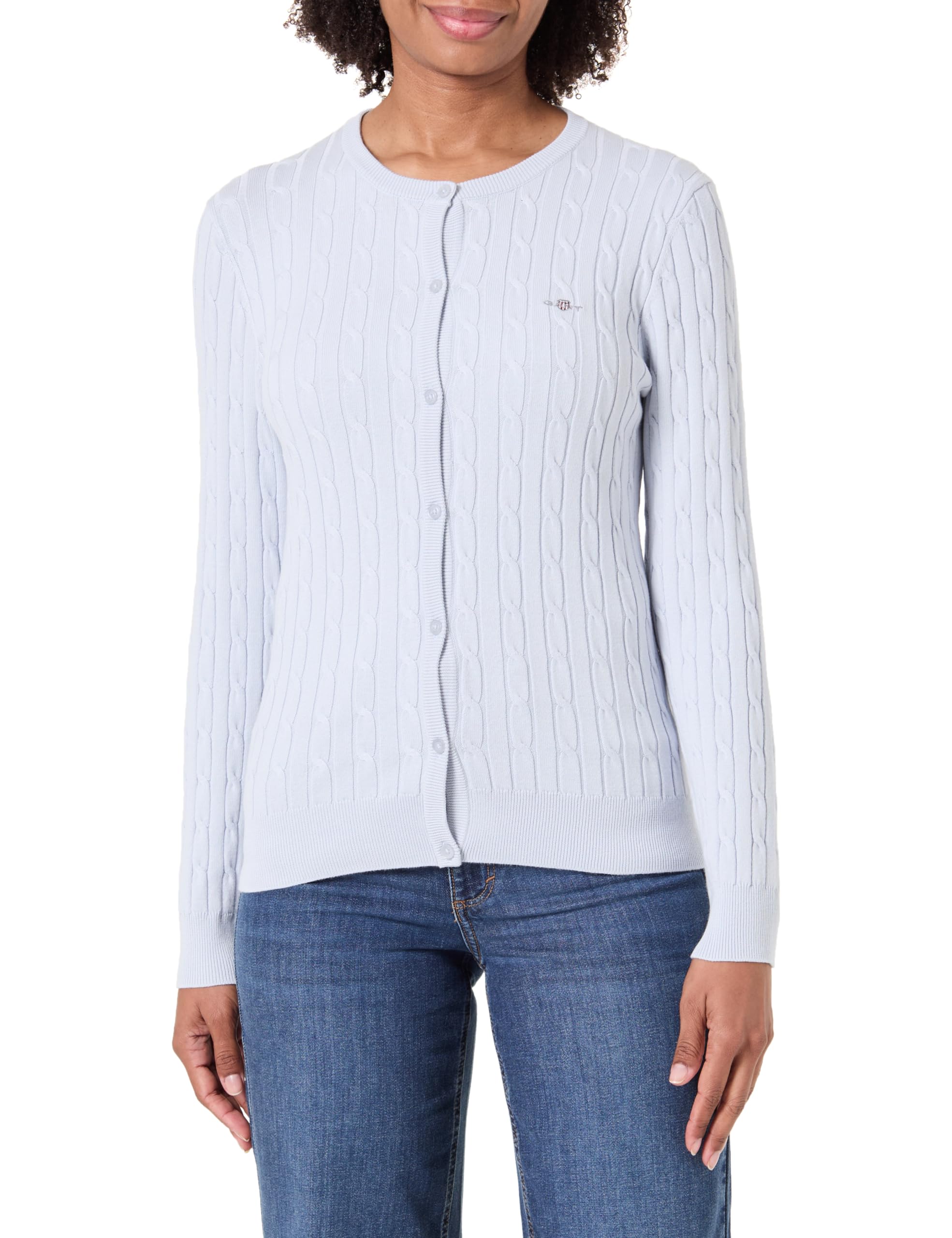 Gant Damen Stretch Cotton Cable Cardigan Strickjacke (1er Pack)