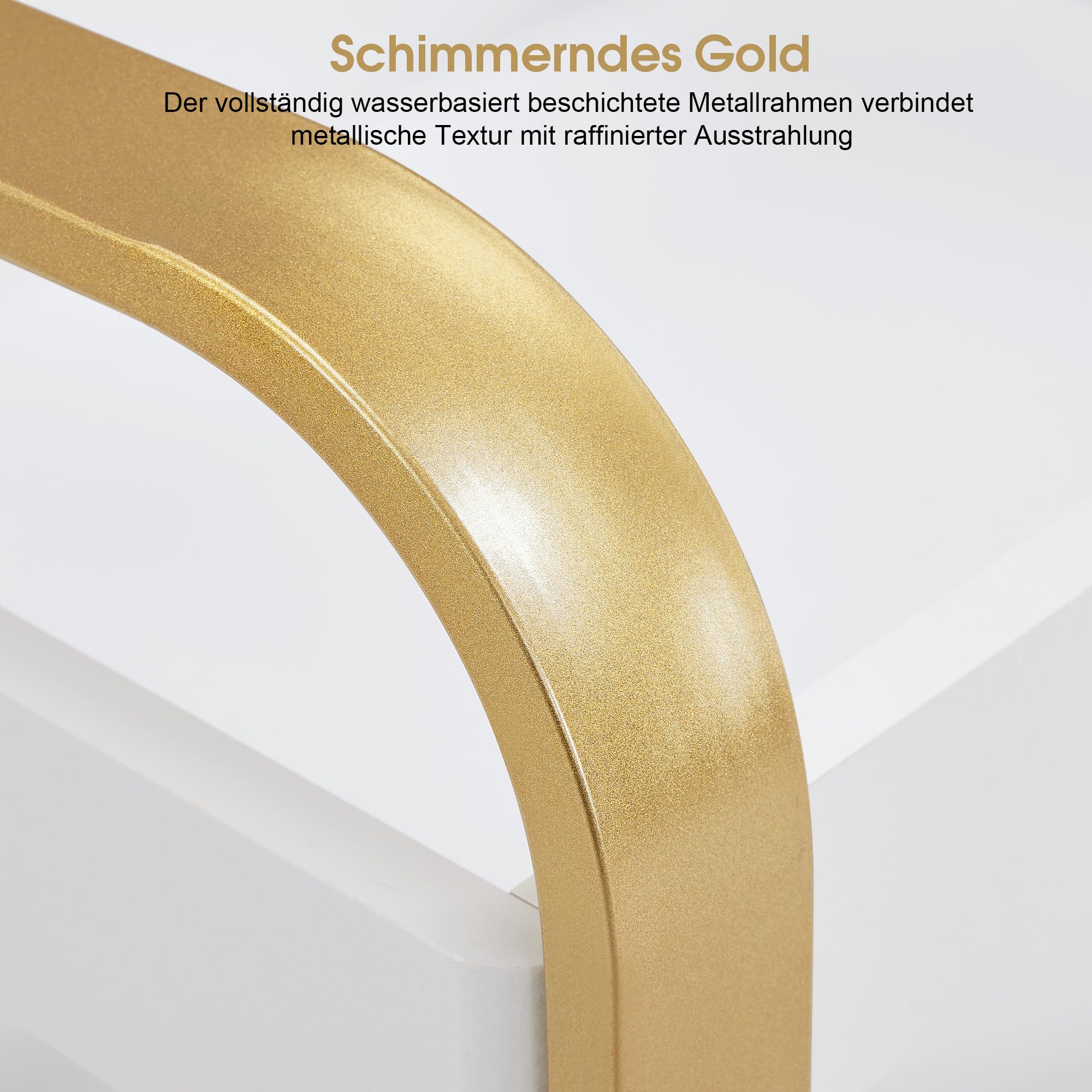 Rollwagen Servierwagen 3-stufiger Stylisten Kosmetikwagen mit Rollen Arbeitswagen Kosmetik Moderner Arbeitswagen für Bad Wohnzimmer Beauty SPA Wagen Gold