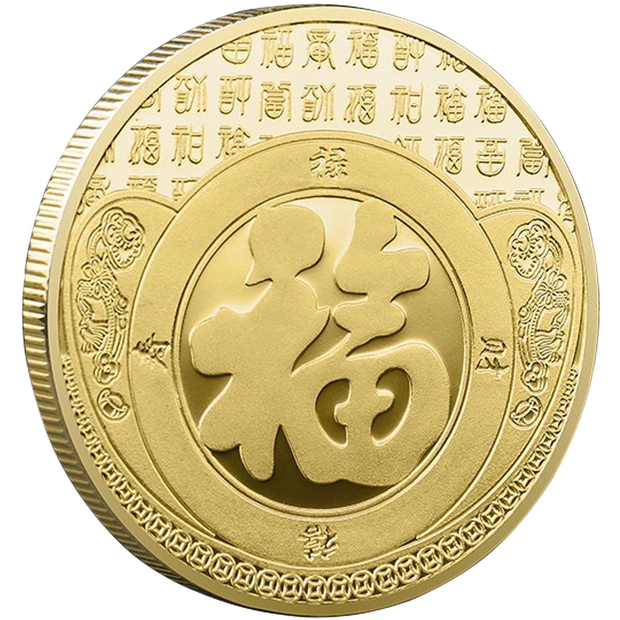 Money and Treasures Will Be Plentiful ラッキーバッジ May Wealth Come to You メダル  中国の富の神 チャレンジコイン