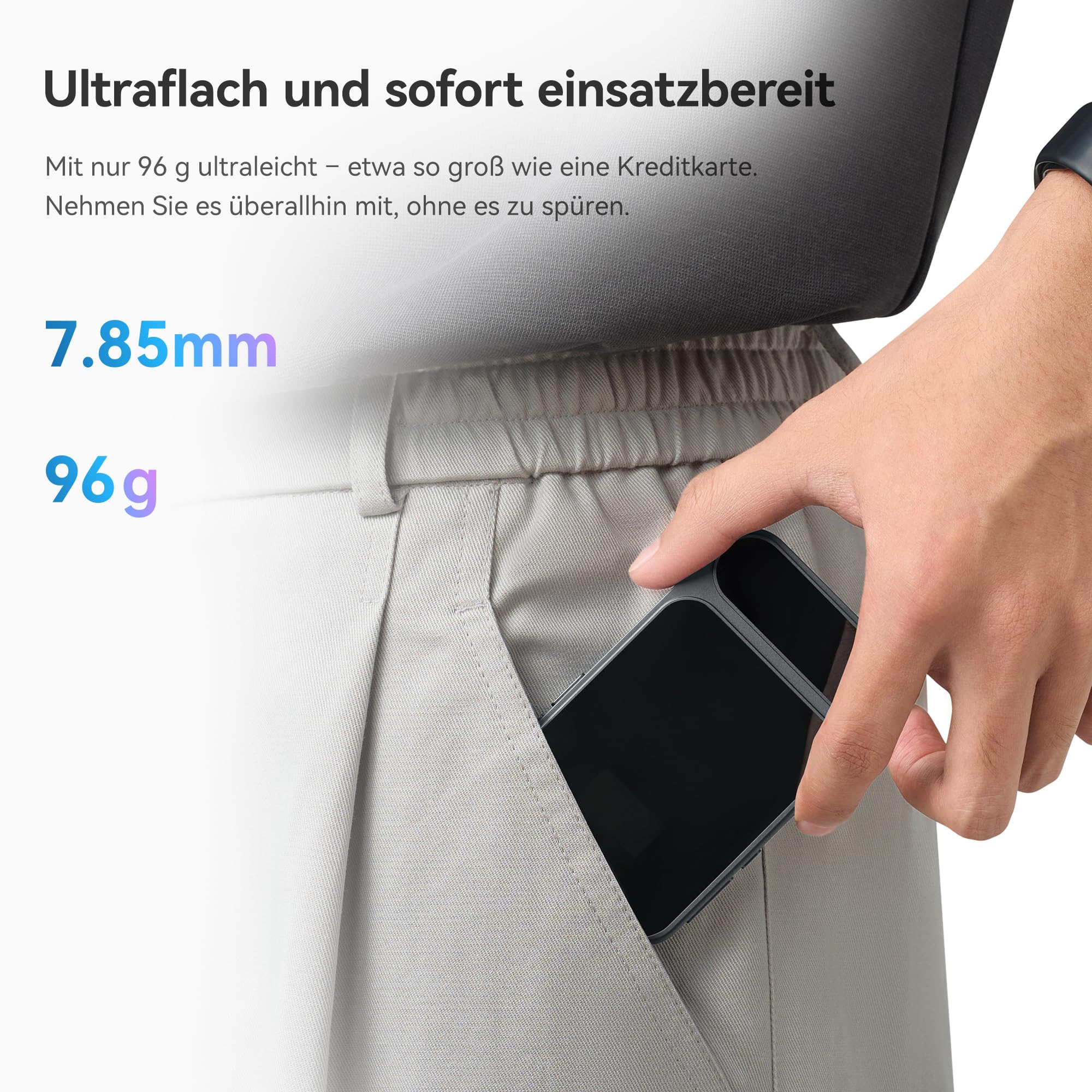 Khadas Tea Pro DAC Kopfhörerverstärker – Tragbarer Bluetooth Kopfhöreramp, Hi-Res Verstärker MagSafe DAC Amp, 0,95" Display, ES9039Q2M, 2100 mAh, USB-C auf 3,5/4,4 mm, PCM 768 kHz/32 Bit, DSD512 Audio