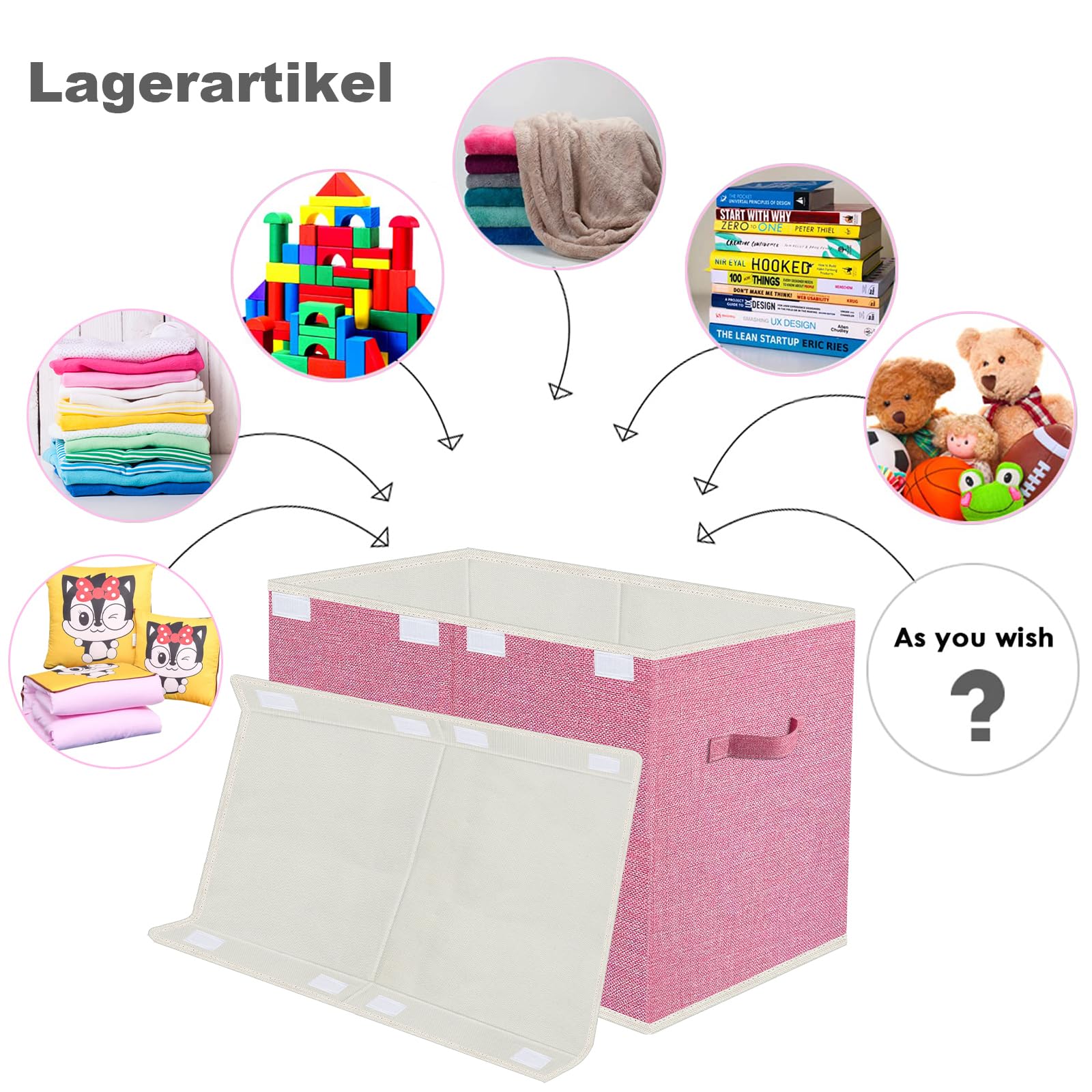 VERONLY Scatola Portagiochi 83L Pieghevole Per Bambini - Contenitore Con Coperchio Per Giocattoli, Vestiti E Libri (Nero) - Foto 8