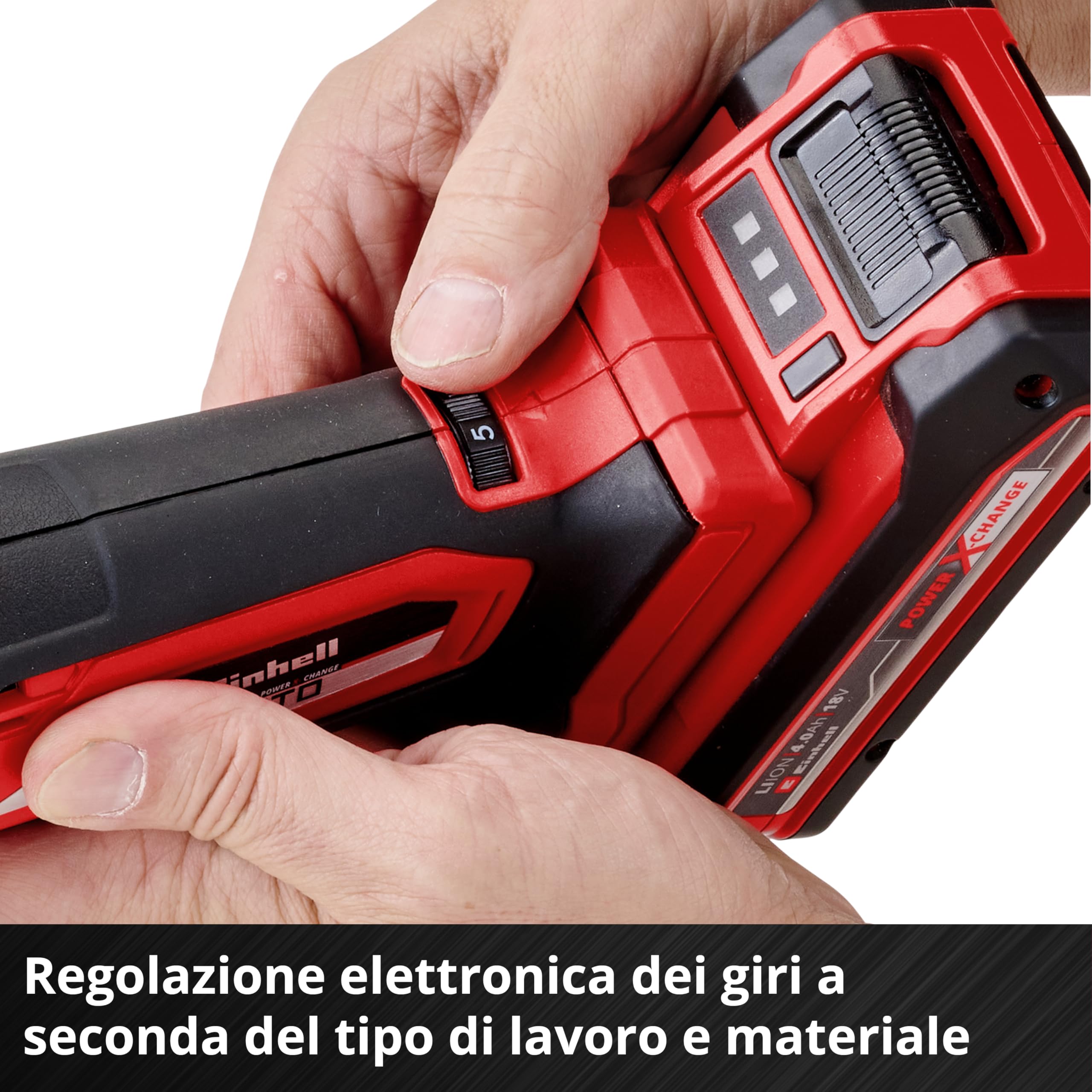 Einhell Utensile Multifunzionale a Batteria Varrito, Nero/Rosso, Solo: Senza Batteria o Caricabatterie
