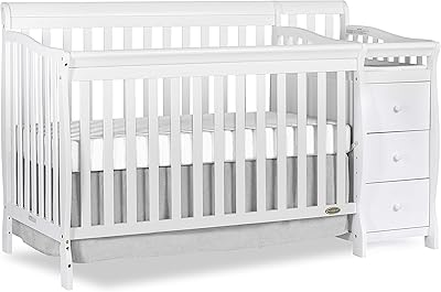 dream on me 5 in 1 brody convertible crib with changer white