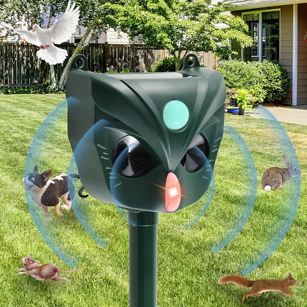 DJAPWPX Ultrasonic Cat Deterrent with 5 Modes
