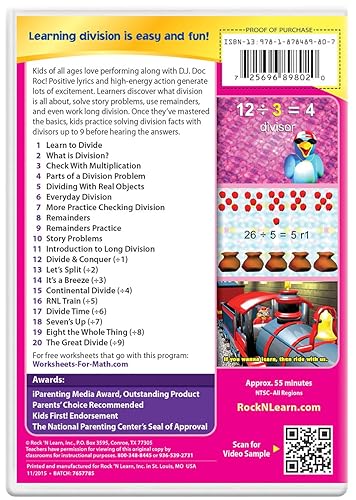 Miniatura 3 de Multiplicación y más Colección de DVD Rap de multiplicación, Rap de división, fracciones y decimales