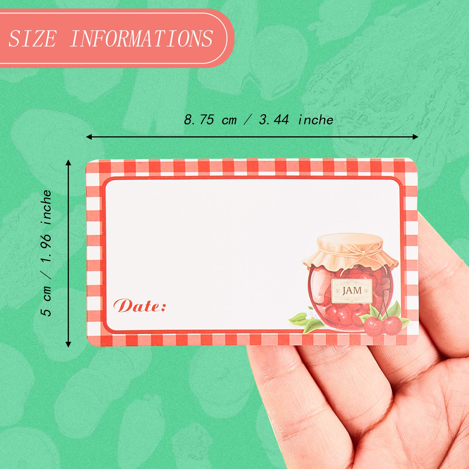 160 Pieces Jam Jar Labels Self Adhesive Printed Pantry Labels Waterproof Rectangle Jam Stickers for Jar, 160-pieces-jam-jar-labels-self-adhesive-printed-pantry-labels-waterproof-rectangle-jam-stickers-for-jar