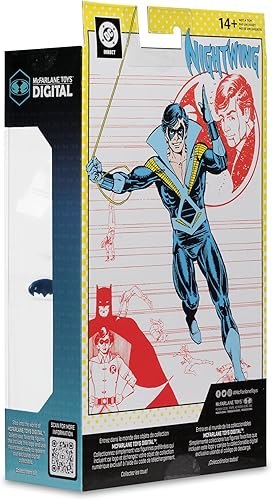 Miniatura 9 de McFarlane Toys - DC Direct Nightwing (Teen Titans) Figura de acción de 7 pulgadas con coleccionable digital