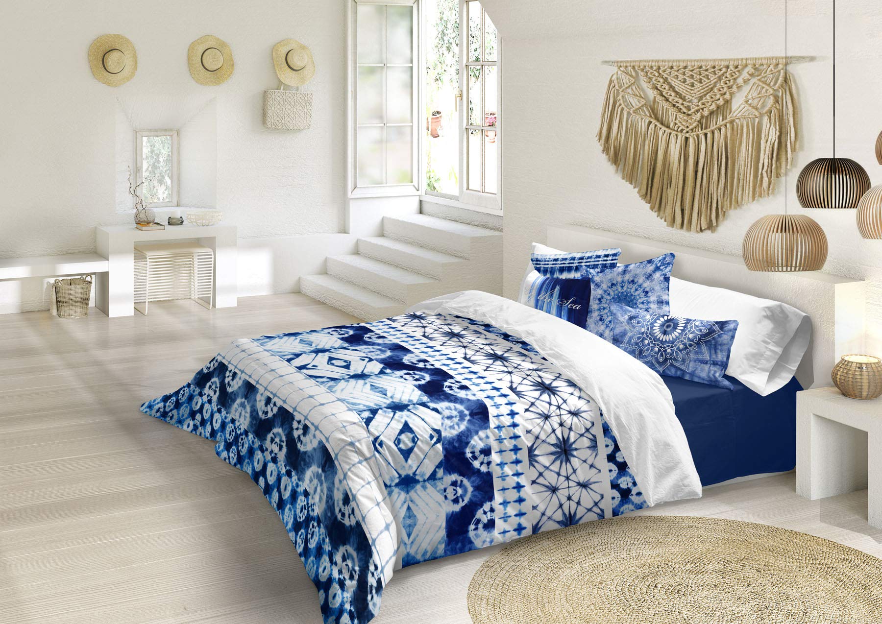 NATURALS Indigo Duvet Cover, Blue, 180 cm