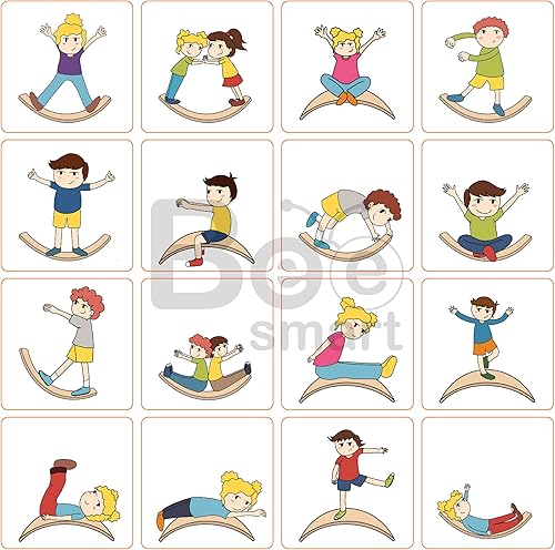 Miniatura 6 de Tabla de equilibrio de madera, tabla oscilante para niños, balancín de equilibrio natural para niños pequeños, herramienta ideal para ejercicio,