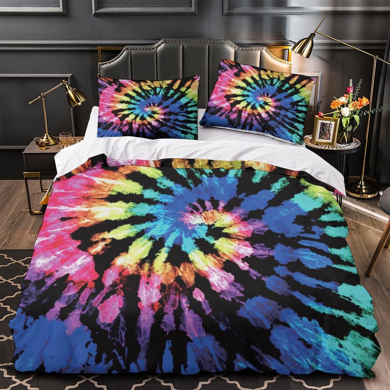 Housse de couette style d'art médiéval licorne en microfibre douce 260x220