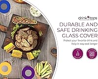 Vista 3 de Drink Tops - Fundas de silicona ventiladas para copas de vino, cubierta pesada que permite que el aire circule, protectores de vidrio